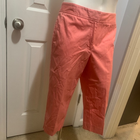 NWOT Talbots Pedal Pushers sz 6 Salmon Pink Capri Pants! - Picture 2 of 6